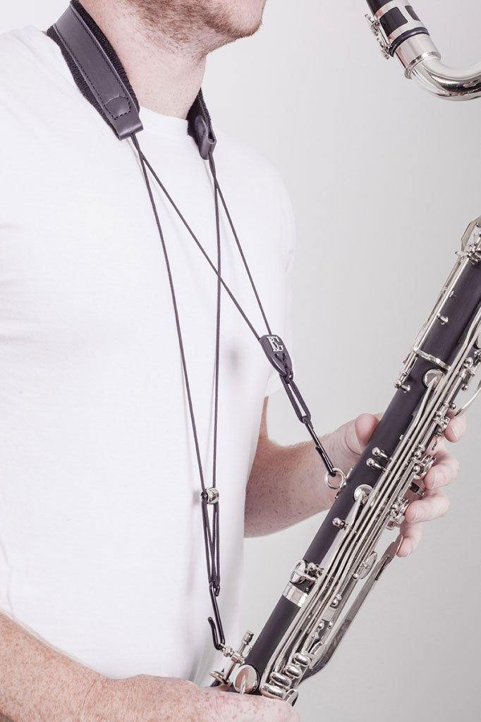 BG C50B - Bass Clarinet Leather Strap with Two Hooks