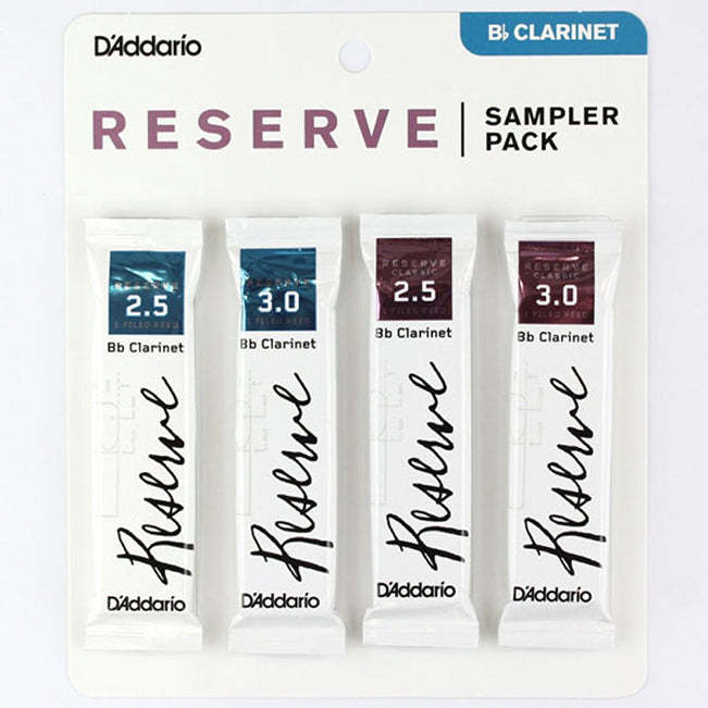 Bb Clarinet D'addario Reed Sampler Pack of 4